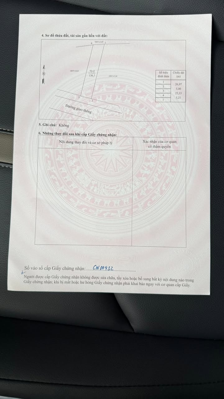 Đất Nền 130.7m² Sổ Đỏ Full Thổ Cư - Mặt Tiền Đường 36m, Phong Châu, Phú Thọ