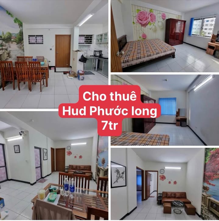 Cho thuê căn hộ HUD Phước Long 60m² - 2PN giá chỉ 7 triệu/tháng