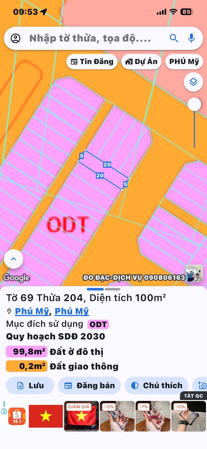 Đất nền TDC 37ha Phú Mỹ Quận 7 100m² 2.05 tỷ - Sổ đỏ chính chủ