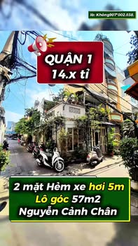 Nhà góc 2 mặt hẻm xe hơi Nguyễn Cảnh Chân Quận 1 57m² giá 14.8 tỷ - Cơ hội đầu tư hiếm có!