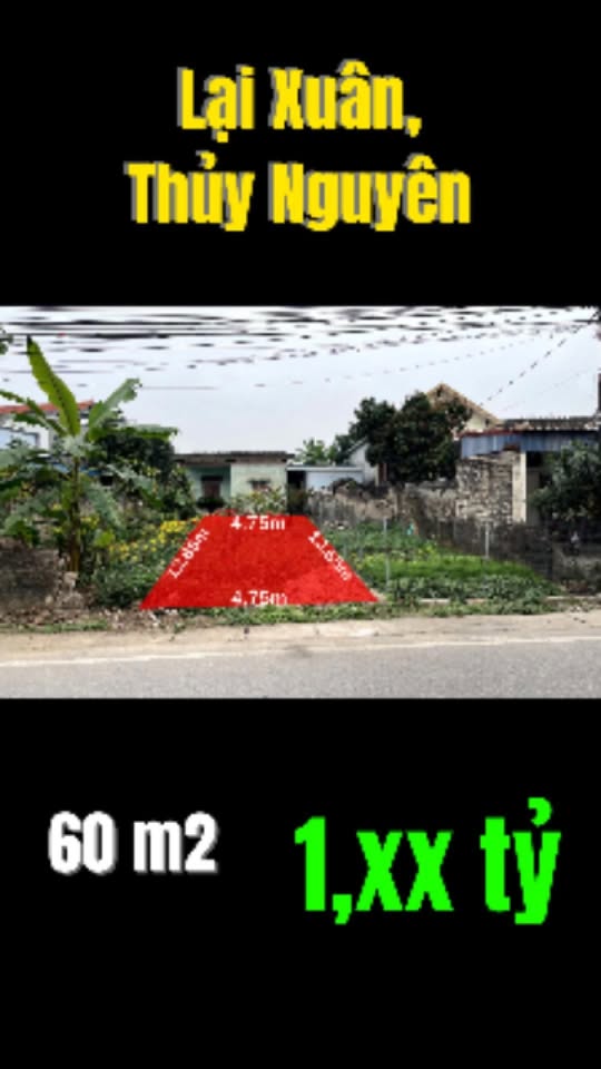Đất nền Lại Xuân, Thủy Nguyên 60m² giá 1.1 tỷ - Tiềm năng tăng giá!