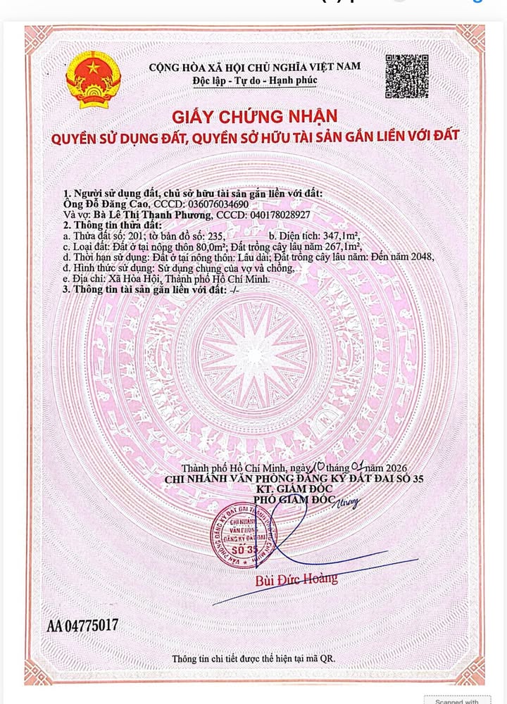 Đất nền mặt tiền Hòa Hội, Xuyên Mộc 352m² giá 2.7 tỷ - Tiềm năng tăng giá!