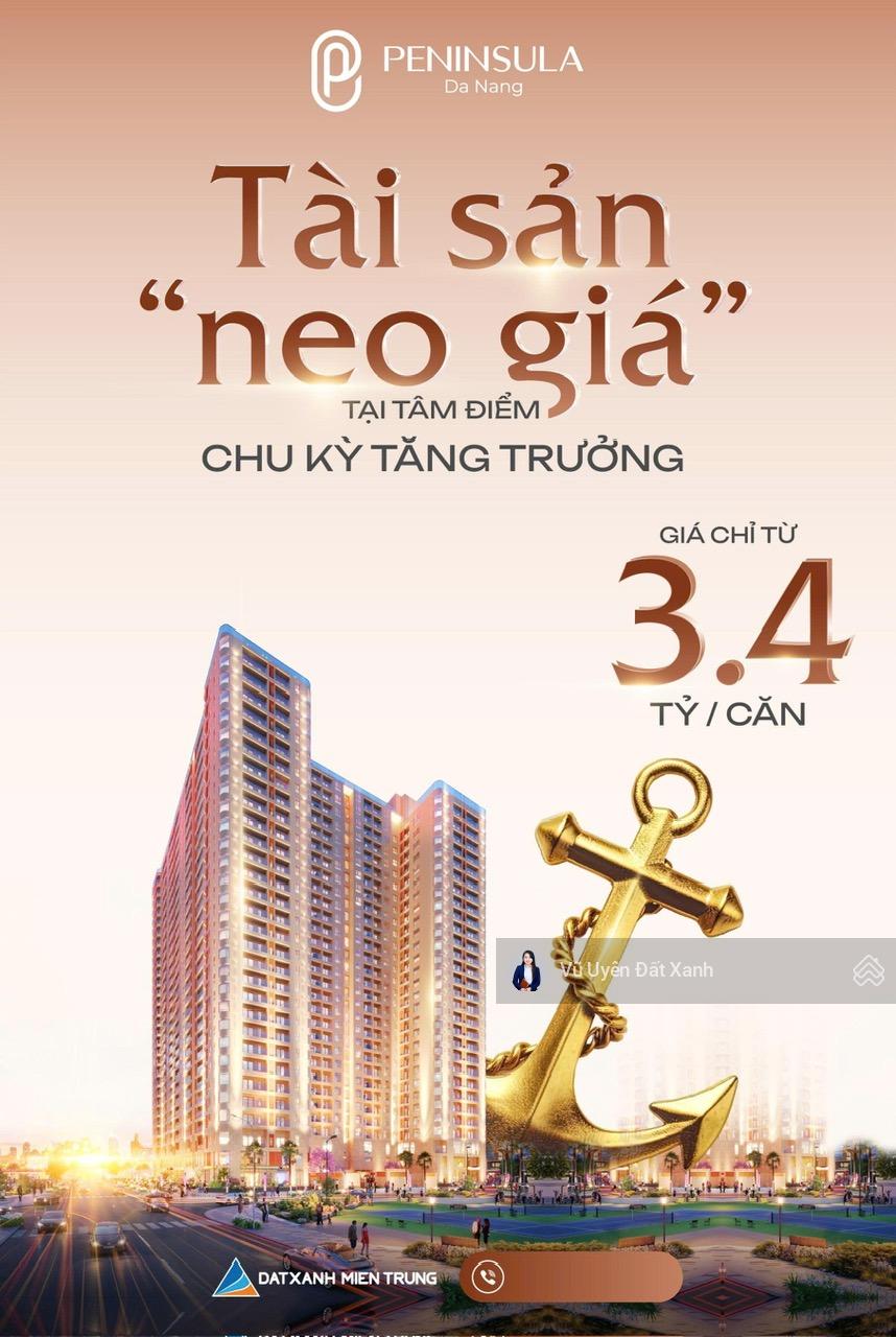 Căn hộ Peninsula Đà Nẵng 77m² - Sổ hồng lâu dài, bàn giao T8/2026