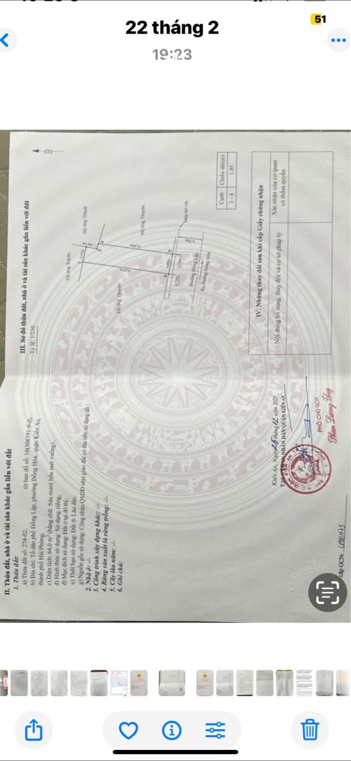 Đất nền Đồng Lập, Kiến An 64m² - Sổ đỏ chính chủ, giá tốt!