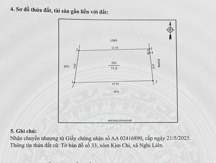 Đất nền Nghi Liên, TP Vinh 71m² - Đường to ô tô, giá chỉ 900 triệu!