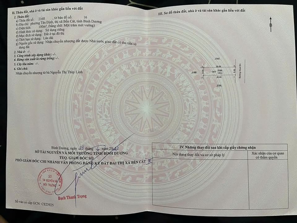 Đất Nền Tân Định, Bến Cát 100m² - Sổ Thổ Cư, Giá Đầu Tư 1 Tỷ