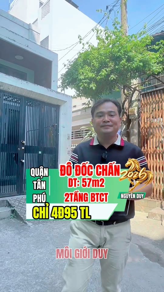 Bán nhà Đô Đốc Chấn Tân Phú 60m² 9.85 tỷ - Ô tô vào tận nhà!