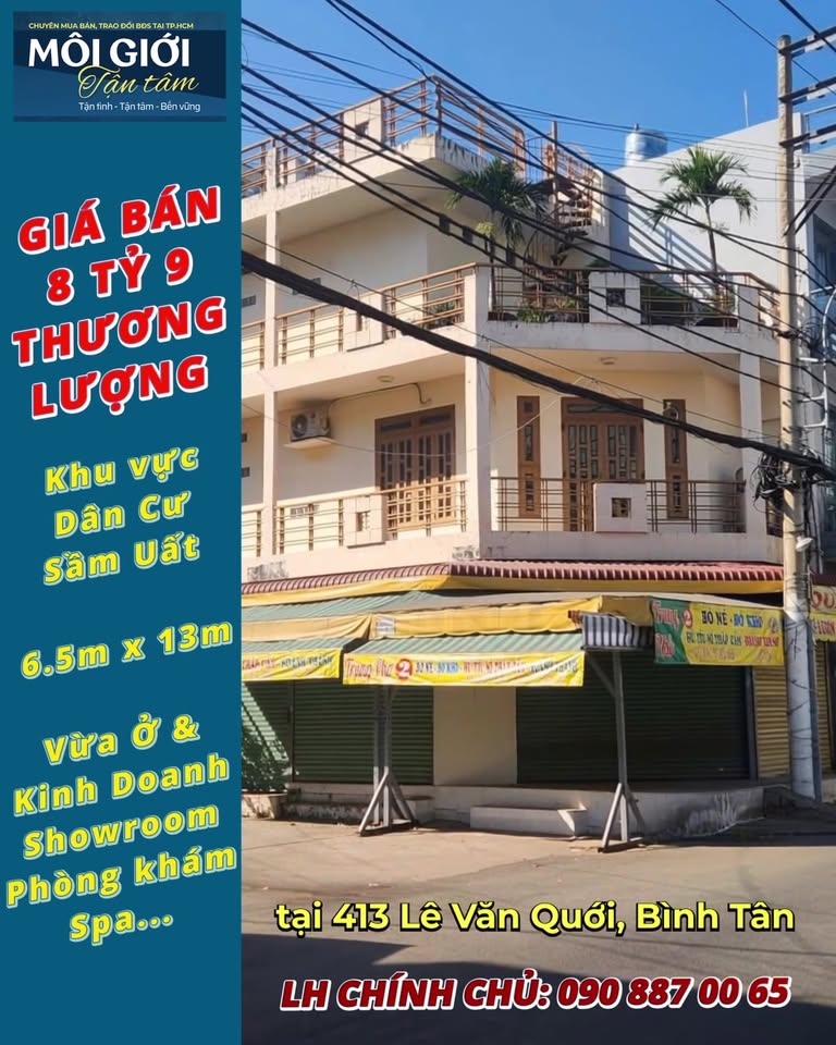 Nhà Mặt Tiền Lô Góc Lê Văn Quới, Bình Tân - Kinh Doanh Đỉnh Cao, Ở Sang