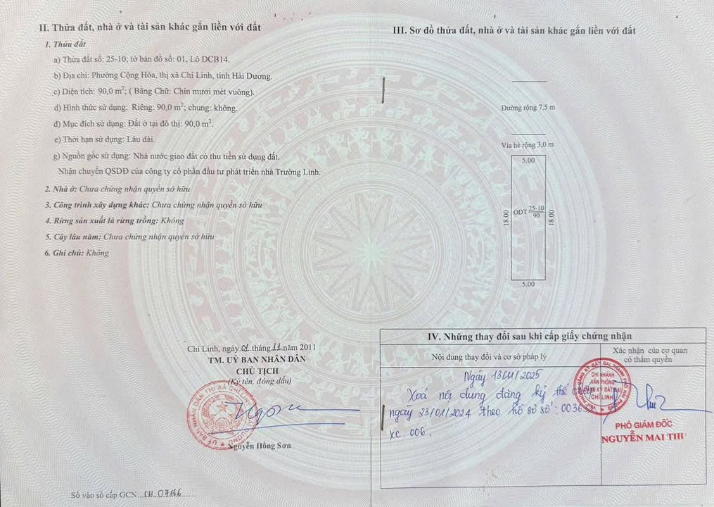 Bán Gấp 2 Lô Liền Kề KĐT Trường Linh, TP Chí Linh - 90m²/lô, Kinh doanh Sầm uất