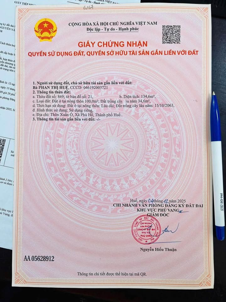 Đất Mặt Tiền Kinh Doanh Đường Xuân Ổ, Huế - 6xx Triệu