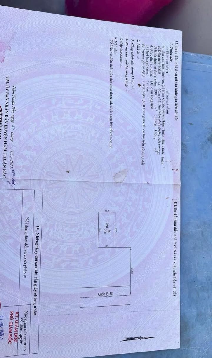 Đất nền Quốc lộ 28 Hàm Thuận Bắc 200m² - Sổ đỏ chính chủ!