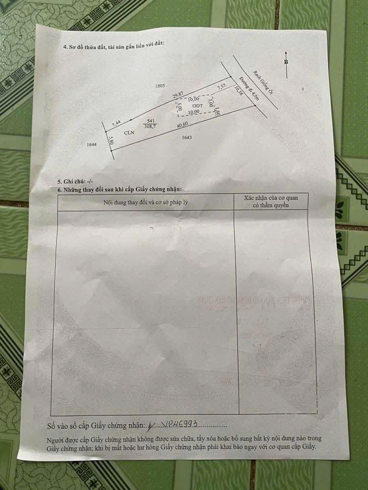 Bán đất Phú Thứ Cái Răng 400m² giá 1.3 tỷ - Sổ hồng chính chủ