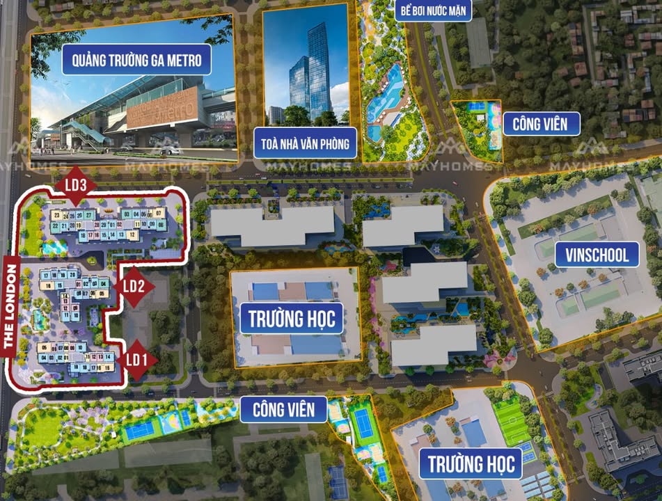 Chung cư Vinhomes Ocean Park 1 43m² - Giá 3.13 tỷ - Căn 1N View Nội Khu