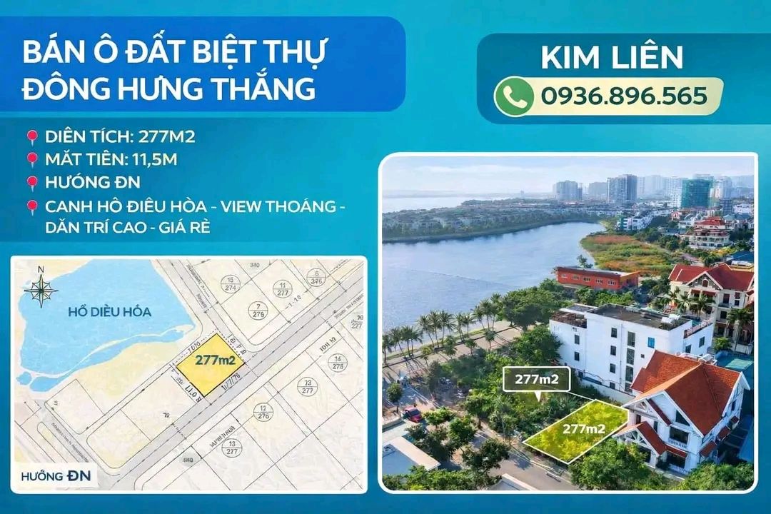 Đất Biệt Thự Đông Hùng Thắng, Bãi Cháy 277m² – Tiềm năng tăng giá