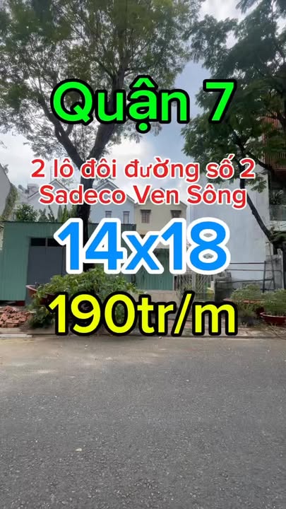 Bán Đất Biệt Thự Sadeco Ven Sông Q7 - 252m² View Sông, Sổ Hồng Riêng