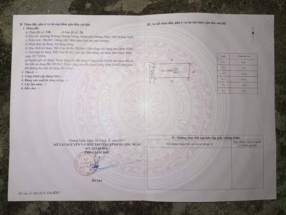 Đất nền Trương Quang Trọng 106m² chỉ 710 triệu - Sổ đỏ chính chủ