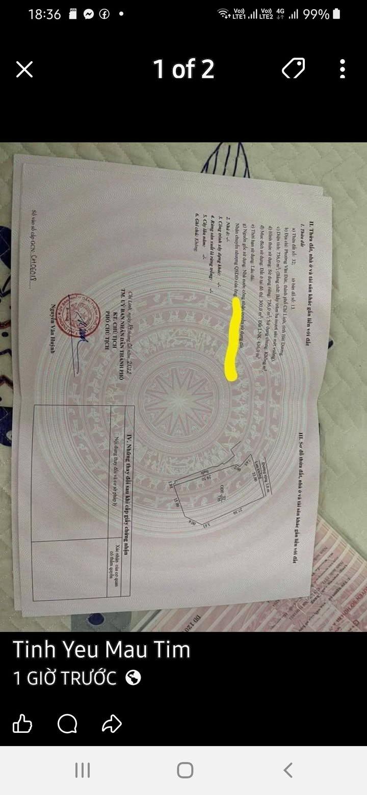 Đất nền Văn Đức Chí Linh 736m² - Sổ hồng sẵn, giá 950 triệu