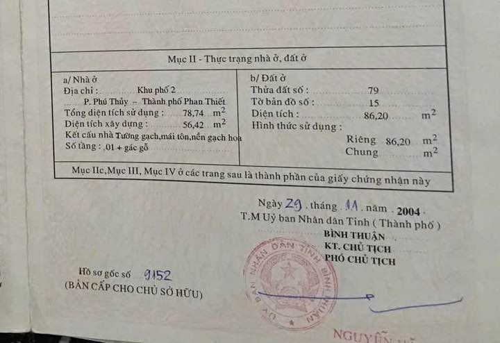 Nhà 2 Mặt Tiền Võ Hữu, Phan Thiết 86m² - Chính Chủ Giá 1.8 Tỷ