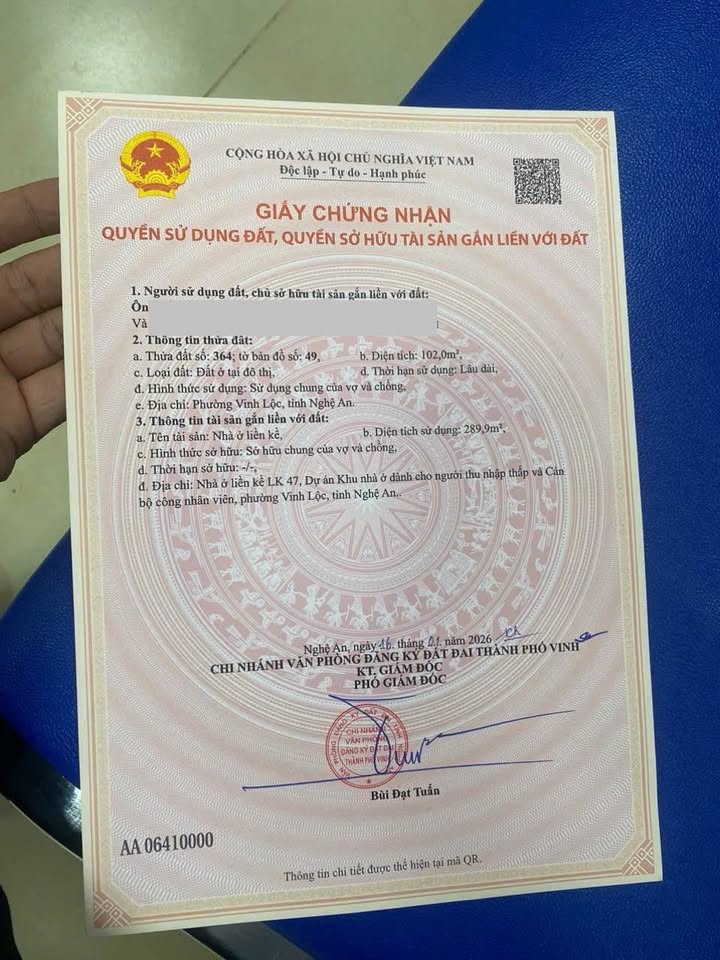 Bán Townhouse Hưng Lộc Home Vinh 102m² - Sẵn Sàng Xây Dựng, Giá 5 Tỷ