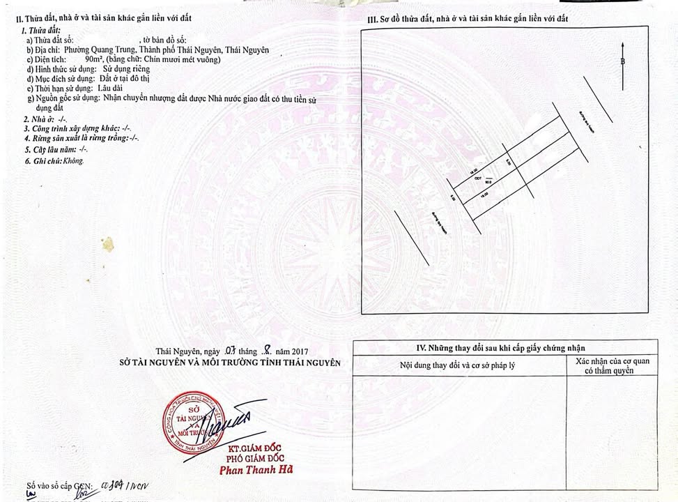 Đất nền Mặt tiền Quang Trung, Phổ Yên 90m² - Kinh doanh/Ở tốt, Sổ hồng sẵn