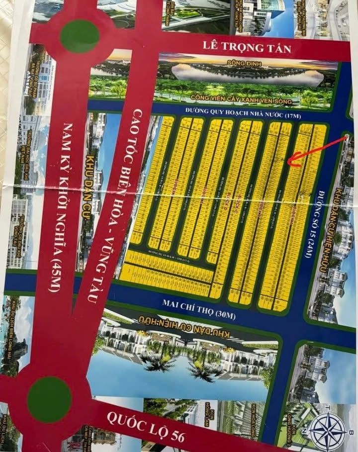 Bán Đất Hoà Long BR-VT 126m² Sổ Riêng Giá 1.45 Tỷ