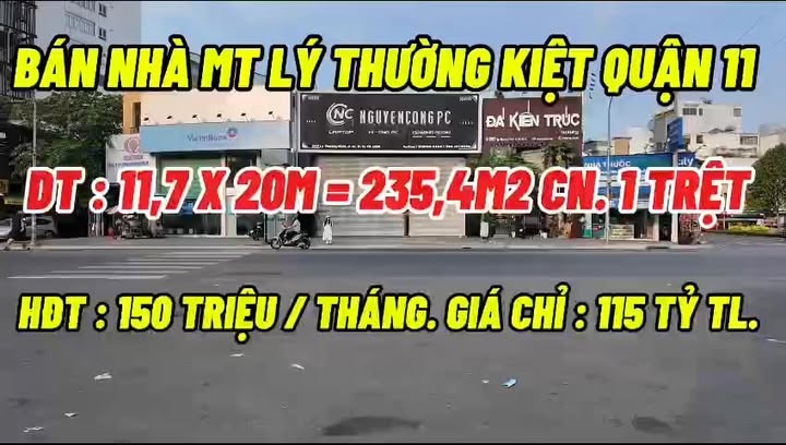 Nhà Mặt Tiền Lý Thường Kiệt Quận 11 - Kinh Doanh Đỉnh Cao, 235m², 115 Tỷ TL