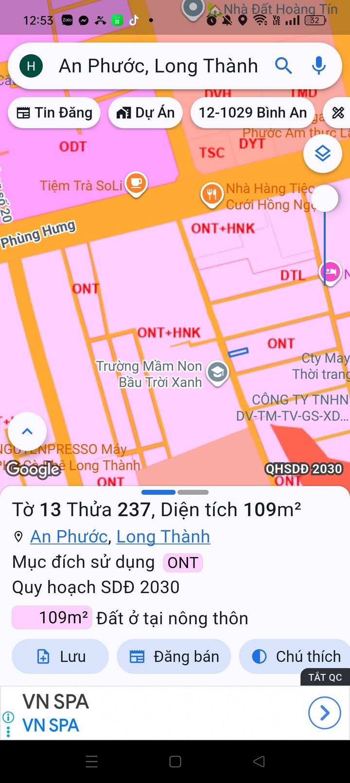 Đất Sổ Riêng 110m² An Phước, Long Thành - Giá 1.7 Tỷ, Đối Diện Trường Mầm Non