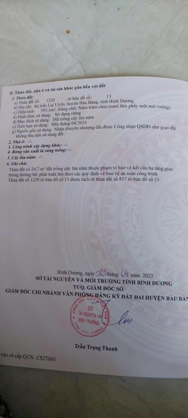 Đất nền Lai Uyên 595m² giá 500 triệu - Hạ tầng hoàn thiện!