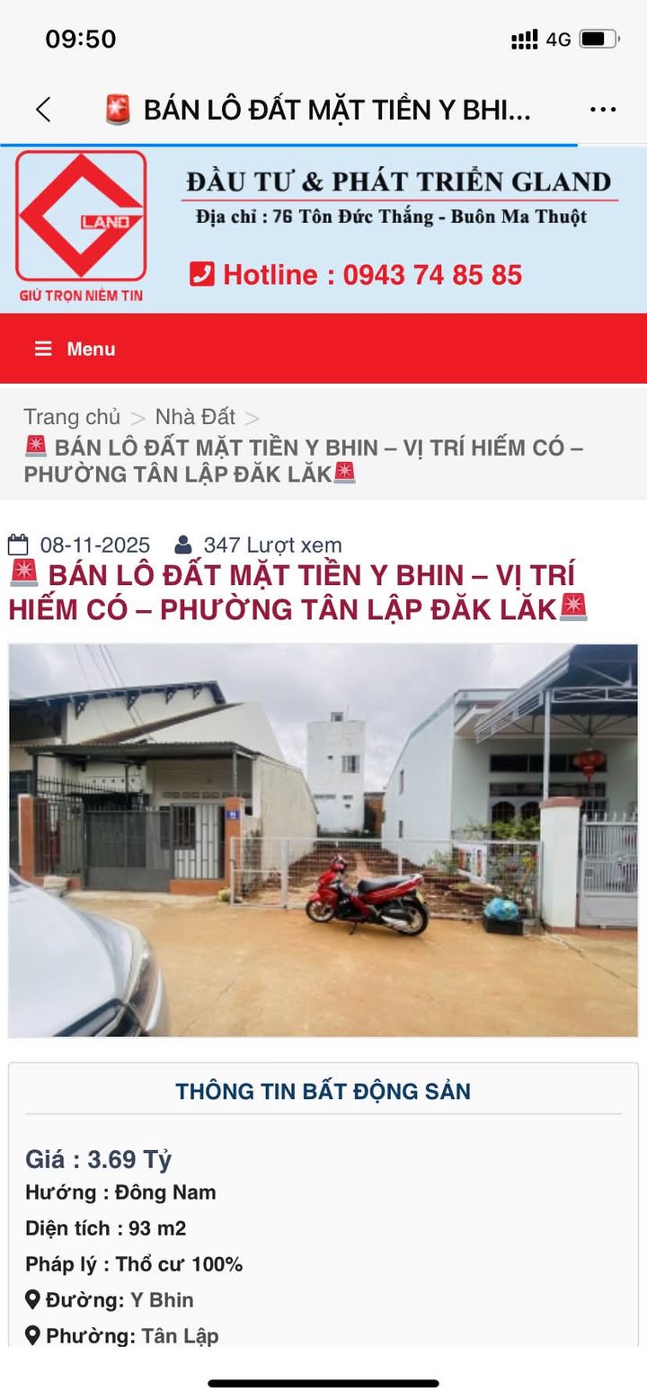 Đất nền 95m² Y Bhin BMT - Mặt tiền kinh doanh, đầu tư sinh lời!