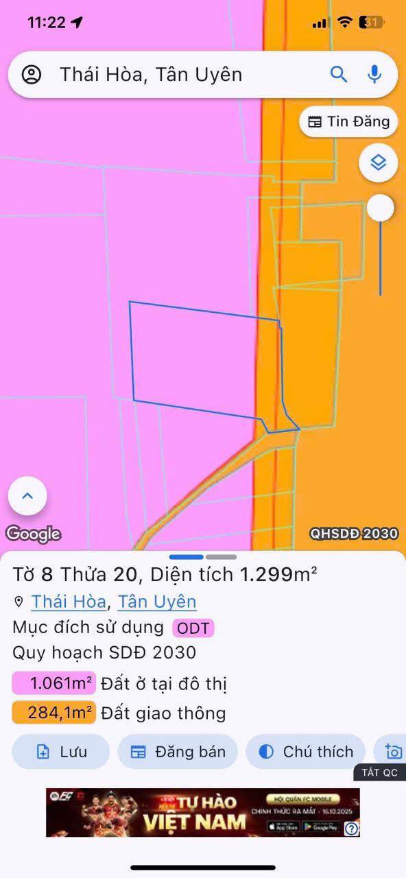 Bình Dương: Đất Vàng 1300m² Mặt Tiền Tương Lai - Dòng Tiền 40 Triệu/Tháng