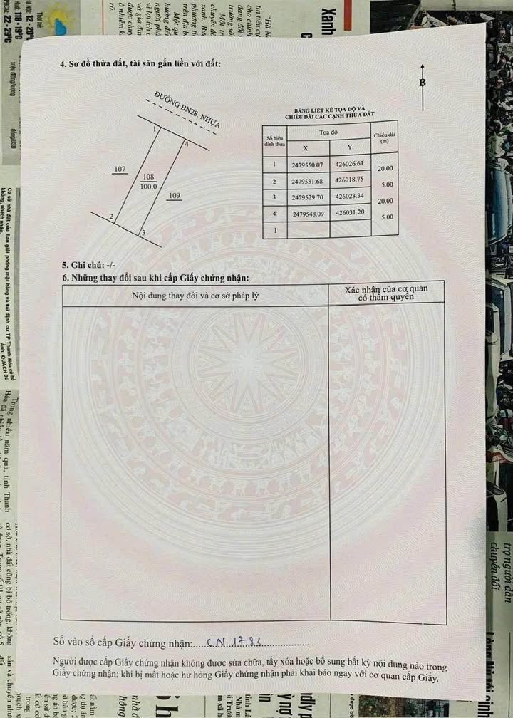 Đất nền Đường BM28, TP Lào Cai 100m² giá 1.1 tỷ - Sổ đỏ chính chủ