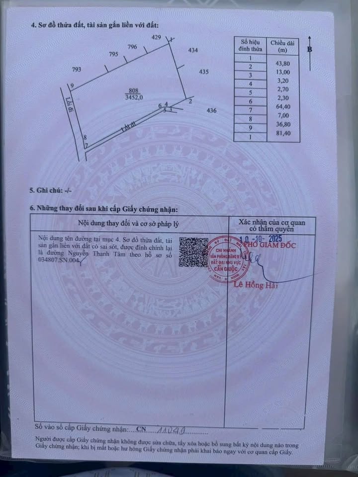 Bán Gấp Đất Lúa 3452m² Mặt Tiền Nguyễn Thanh Tâm, Gò Công - Giá 2.2 Tỷ