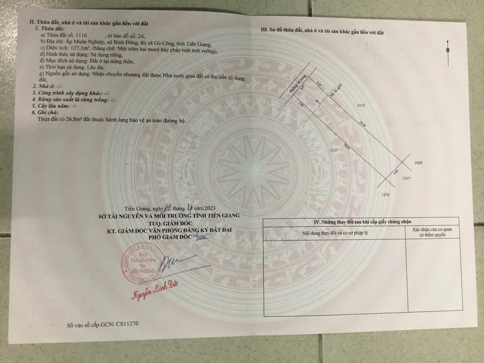 Đất Nền Gò Công 127m² - Sổ Sẵn 280 Triệu - Gần QL50