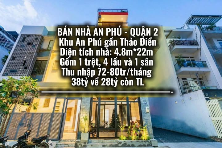 Nhà riêng An Phú Quận 2 105m² - Giá tốt hiếm có, thu nhập 80 triệu/tháng!