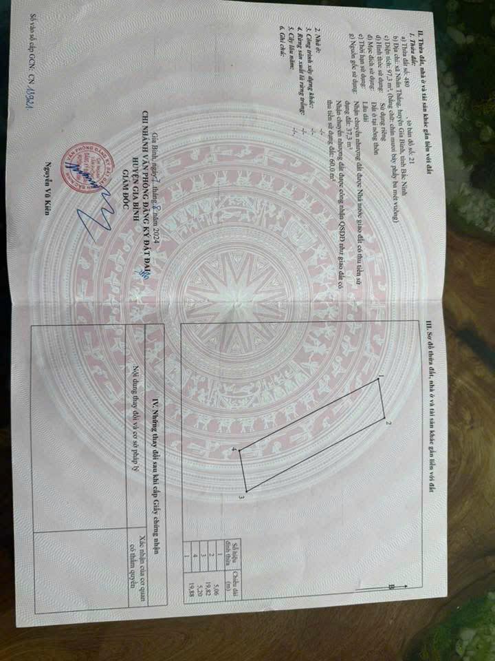 Đất nền Gia Bình 100m² - Sổ đỏ sẵn sàng, giá chỉ 1.8 tỷ