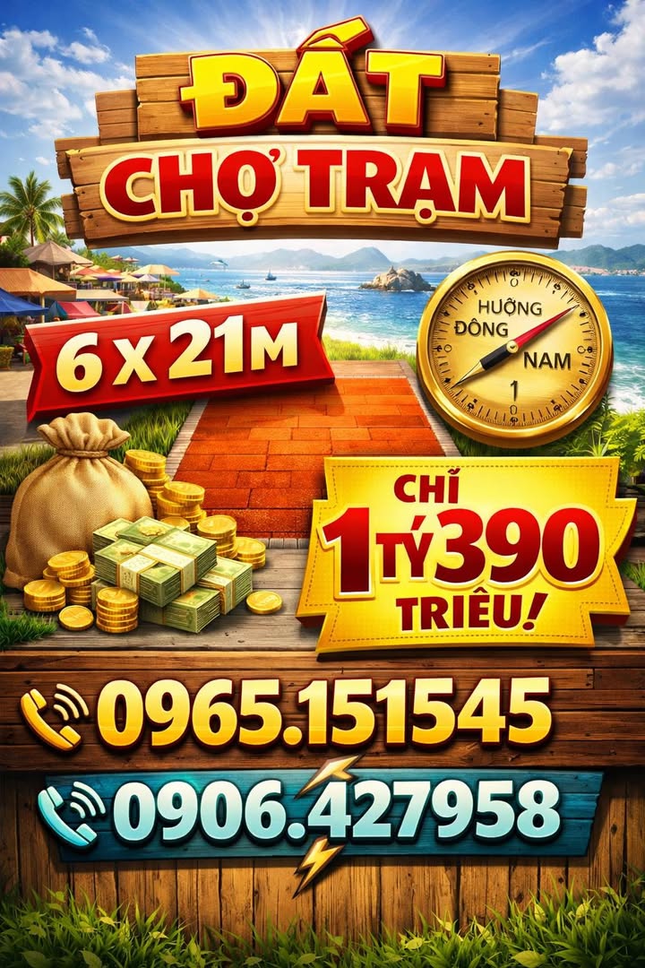 Đất nền KDC Chợ Trạm Điện Bàn 126m² - Sổ đỏ chính chủ!