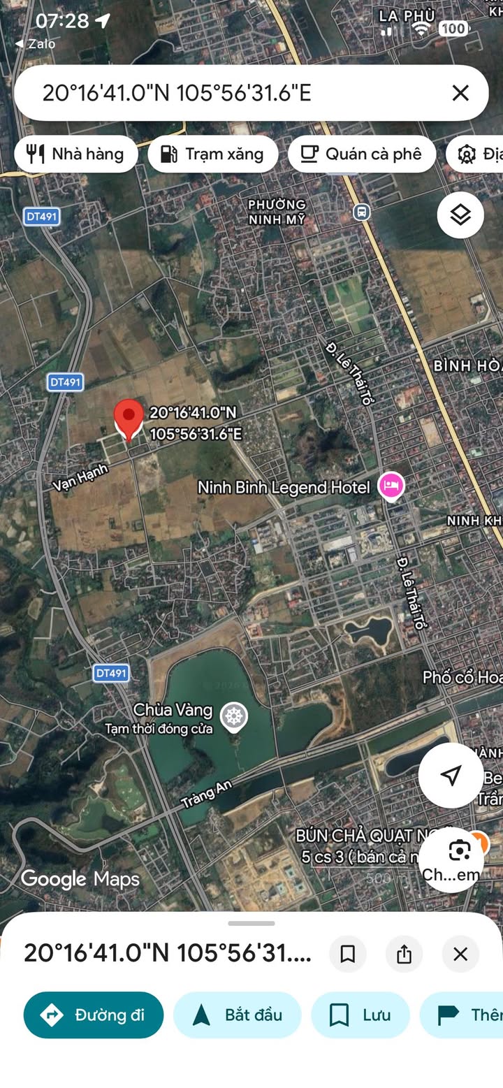 Đất nền Hoa Lư Ninh Bình 172m² hướng Nam - Trung tâm, gần chợ, trường