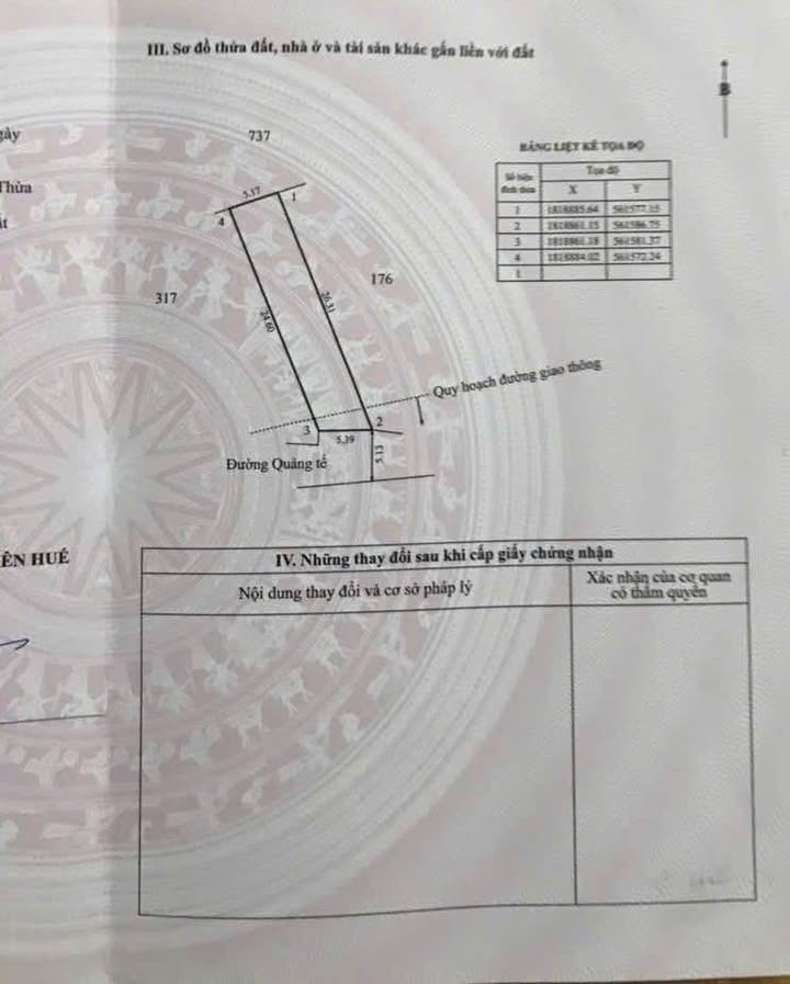 Đất nền Quảng Tế, Huế 130m² - Sổ đỏ chính chủ, ô tô vào tận nơi!