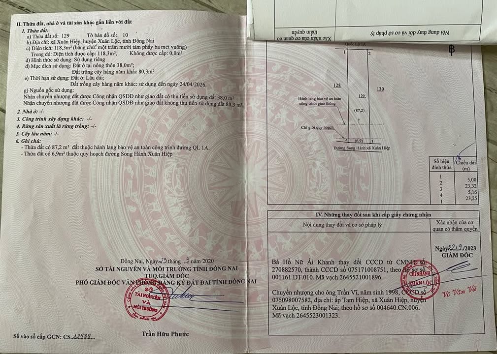 Nhà Phố Mặt Tiền QL1A Xuân Lộc 118m² - Vị Trí Đắc Địa Kinh Doanh