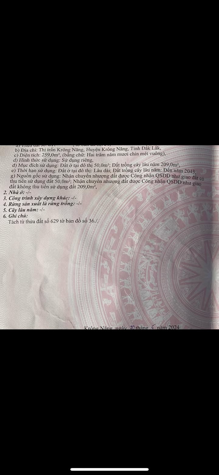 Bán Gấp Đất Tặng Nhà 270m² Hai Mặt Tiền Krông Năng, Đắk Lắk - Giá Tốt