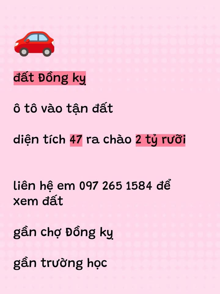 Đất Nền Vàng Đồng Kỵ, Từ Sơn 46.5m² - Sổ Đỏ Sẵn, Ô Tô Tránh