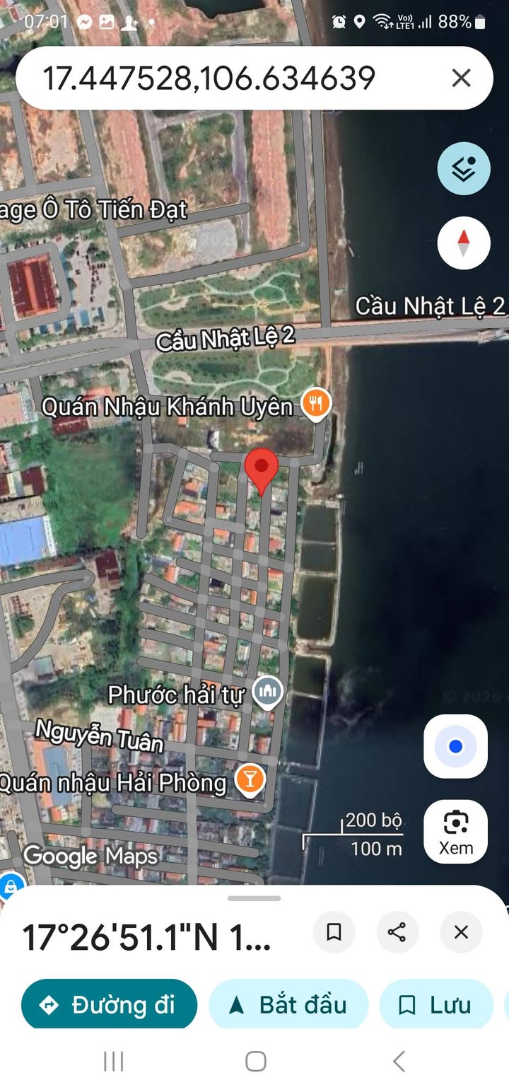 Đất Nền Phú Hải Đồng Hới 228m² - Đất Thổ Cư 100% Sát Cầu Nhật Lệ 2