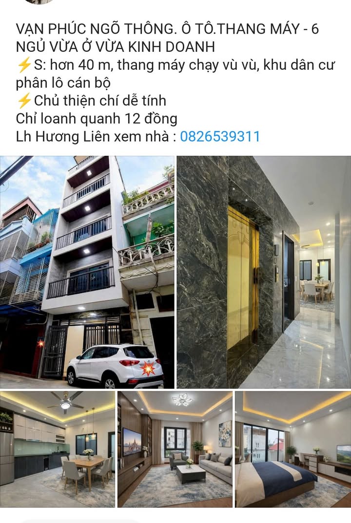 Nhà Riêng Vạn Phúc, Hà Đông 40m² giá 12 tỷ - Ô tô vào tận nhà!