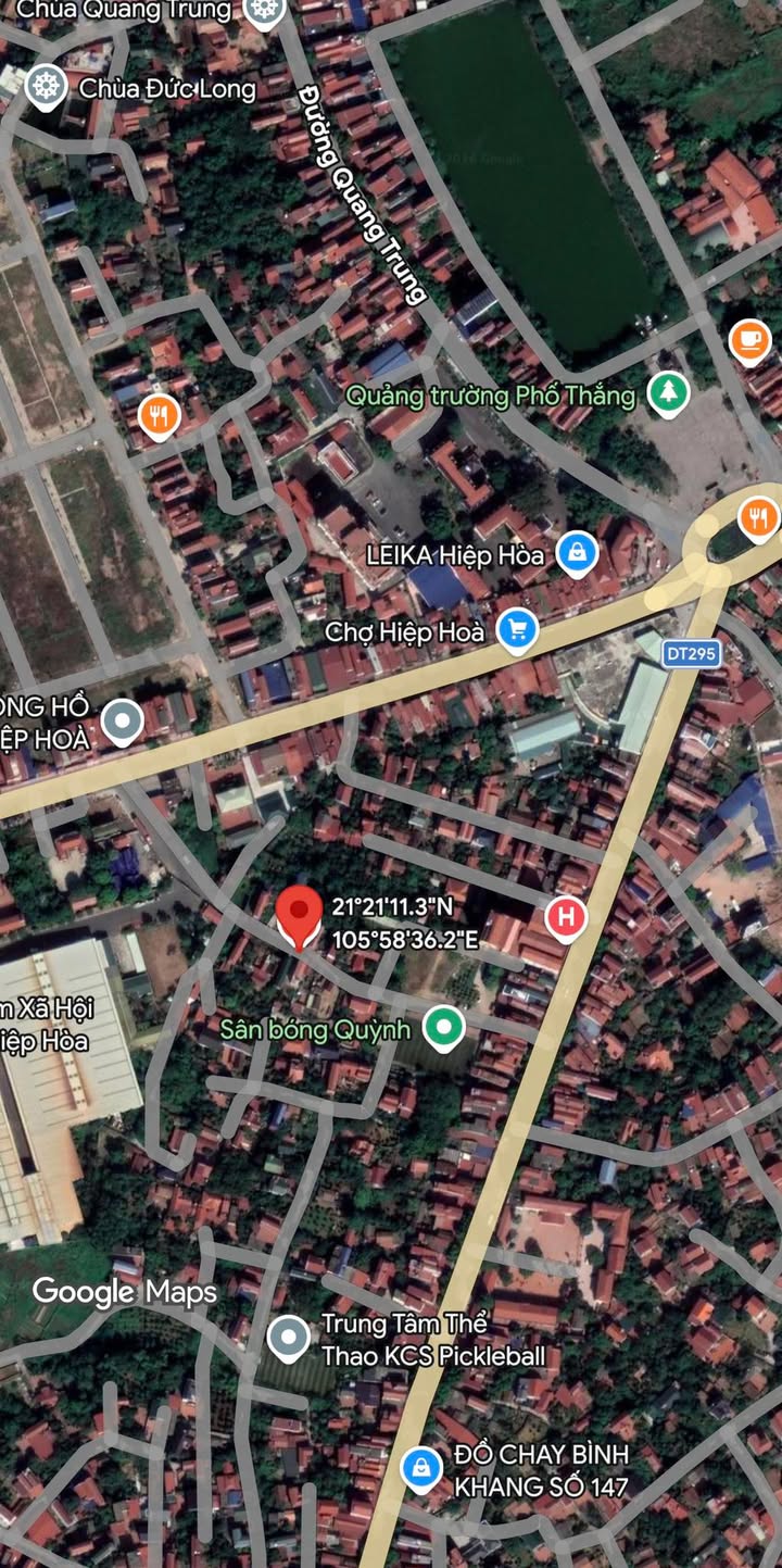 Đất nền Phường Nội Hoàng TP Bắc Giang 68m² - Sổ đỏ chính chủ