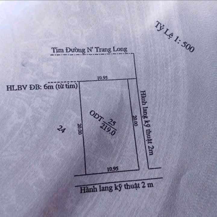 Bán đất Biên Hòa 220m² đường Nơ Trang Long - Giá 2.25 tỷ