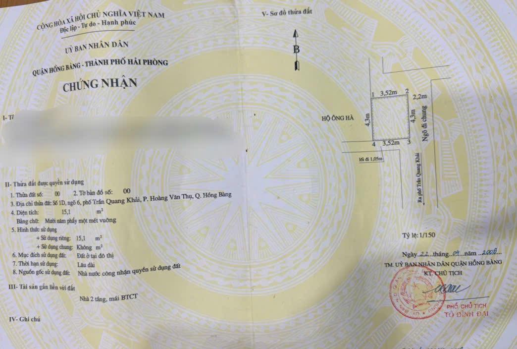 Nhà 4 tầng Trần Quang Khải, HP - 15m² - Giá 1 tỷ xxx - Sẵn Sàng Ở Ngay