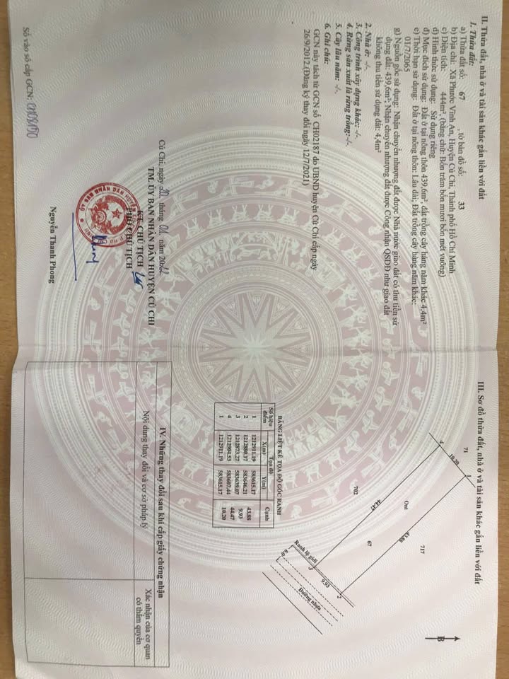 Đất nền Củ Chi 444m² giá 6.5 tỷ - Sổ đỏ chính chủ