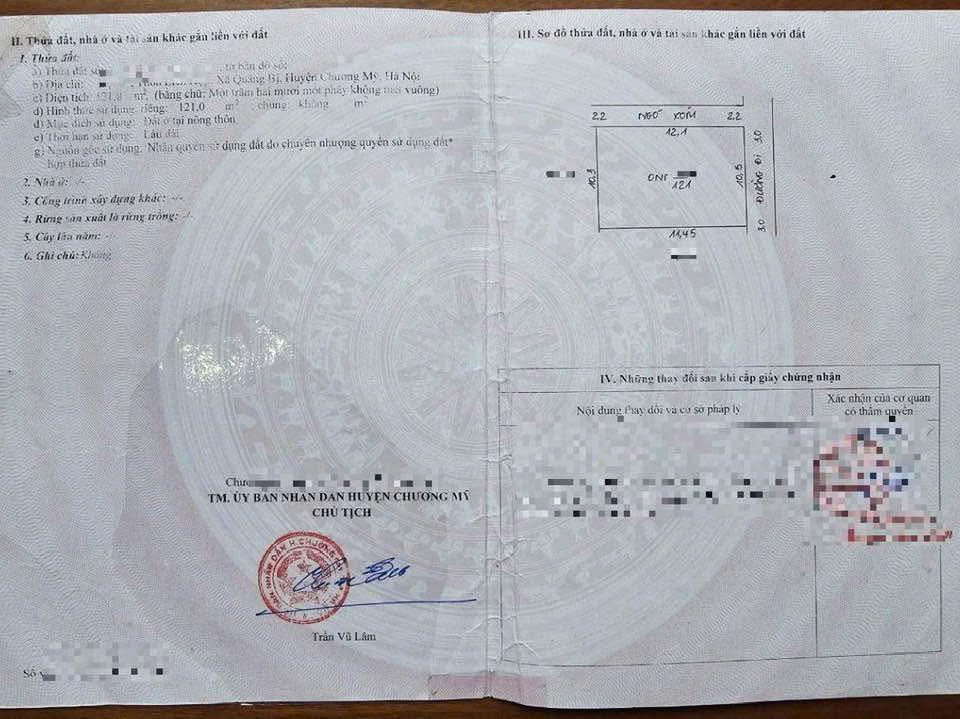 Đất nền Quảng Bị Chương Mỹ 121m² - Tiềm năng tăng giá vượt trội!