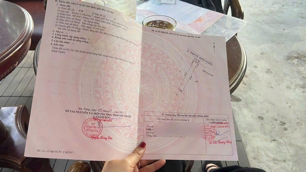 Bán Đất Mặt Tiền Nam Kỳ Khởi Nghĩa, Sóc Trăng - 496m² - Giá 3.2 Tỷ