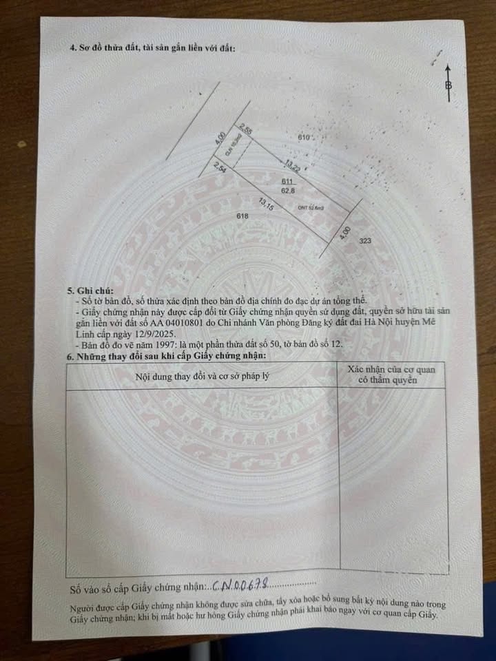 Đất Mê Linh 63m² - Đường Thông Oto, Sổ Đỏ Sẵn Sàng